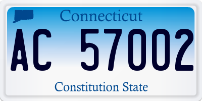 CT license plate AC57002