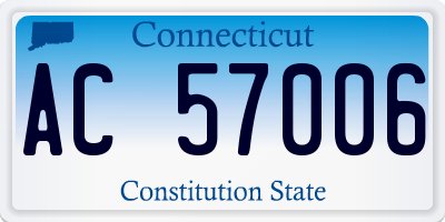 CT license plate AC57006