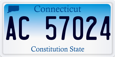 CT license plate AC57024