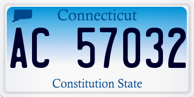 CT license plate AC57032