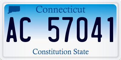 CT license plate AC57041