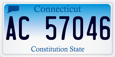 CT license plate AC57046