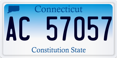 CT license plate AC57057