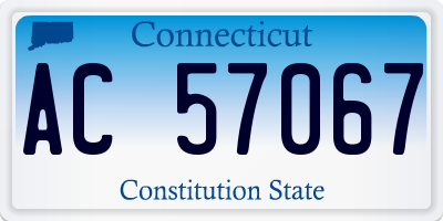 CT license plate AC57067