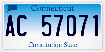 CT license plate AC57071