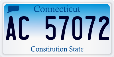 CT license plate AC57072