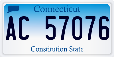 CT license plate AC57076