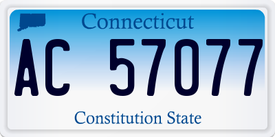 CT license plate AC57077