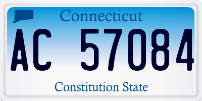 CT license plate AC57084