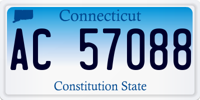 CT license plate AC57088
