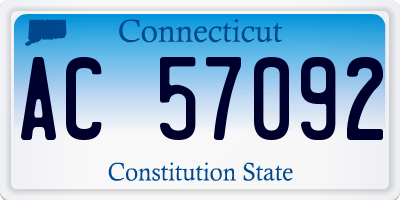 CT license plate AC57092