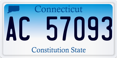 CT license plate AC57093