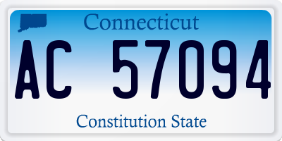 CT license plate AC57094