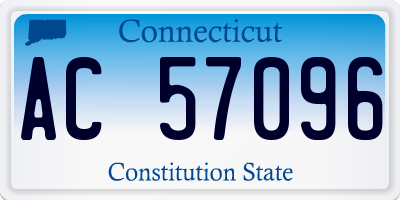 CT license plate AC57096