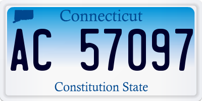 CT license plate AC57097
