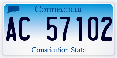 CT license plate AC57102