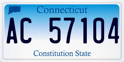 CT license plate AC57104