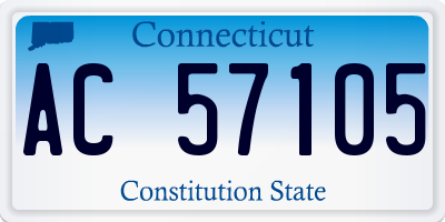 CT license plate AC57105
