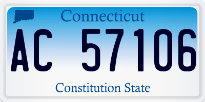 CT license plate AC57106