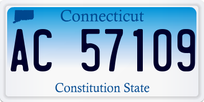 CT license plate AC57109