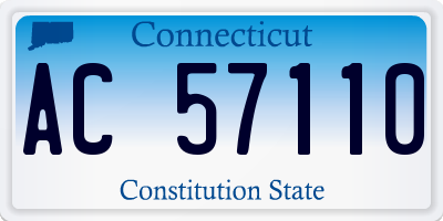 CT license plate AC57110