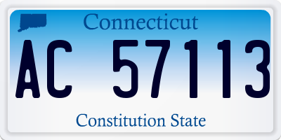 CT license plate AC57113
