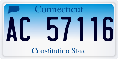 CT license plate AC57116