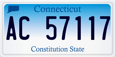 CT license plate AC57117