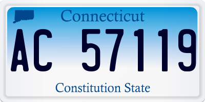 CT license plate AC57119