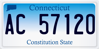CT license plate AC57120