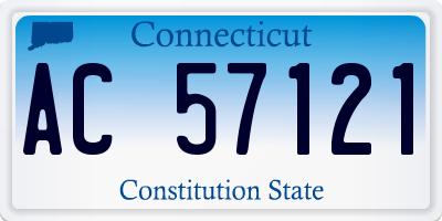CT license plate AC57121