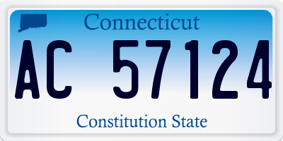 CT license plate AC57124