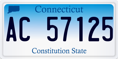 CT license plate AC57125