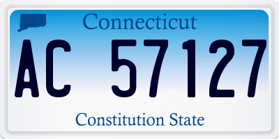 CT license plate AC57127