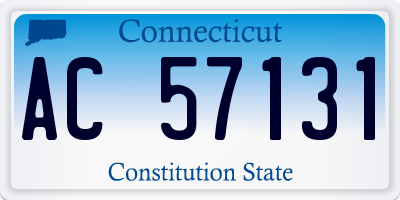 CT license plate AC57131