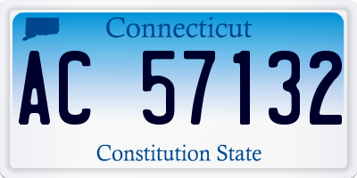CT license plate AC57132