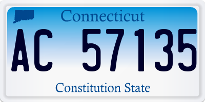 CT license plate AC57135