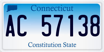 CT license plate AC57138