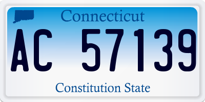 CT license plate AC57139