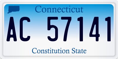CT license plate AC57141
