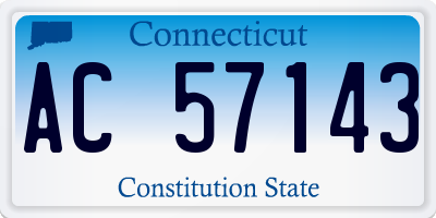 CT license plate AC57143