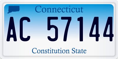 CT license plate AC57144