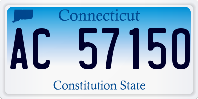 CT license plate AC57150