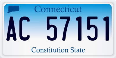 CT license plate AC57151