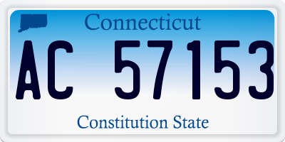 CT license plate AC57153