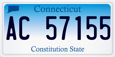 CT license plate AC57155