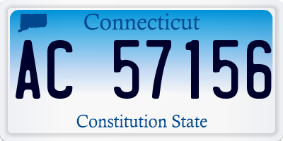 CT license plate AC57156
