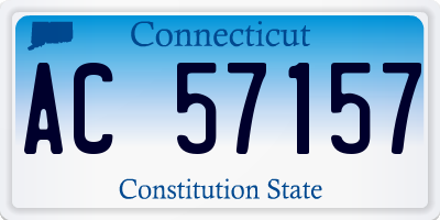 CT license plate AC57157