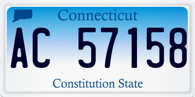 CT license plate AC57158