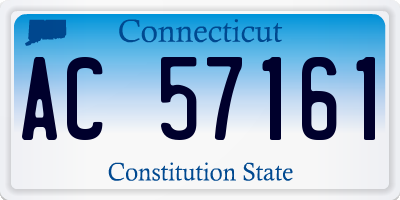 CT license plate AC57161